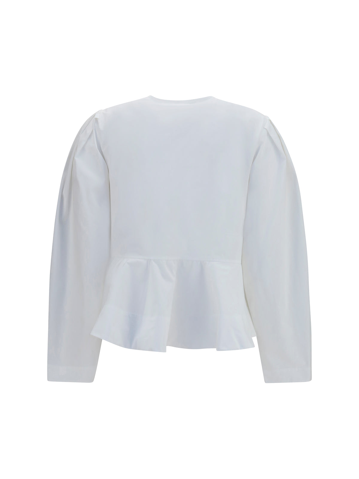 Ganni Women Cotton Poplin Blouse With Bows