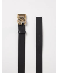 Dolce & Gabbana DG Logo Leather Belt Men Black 1
