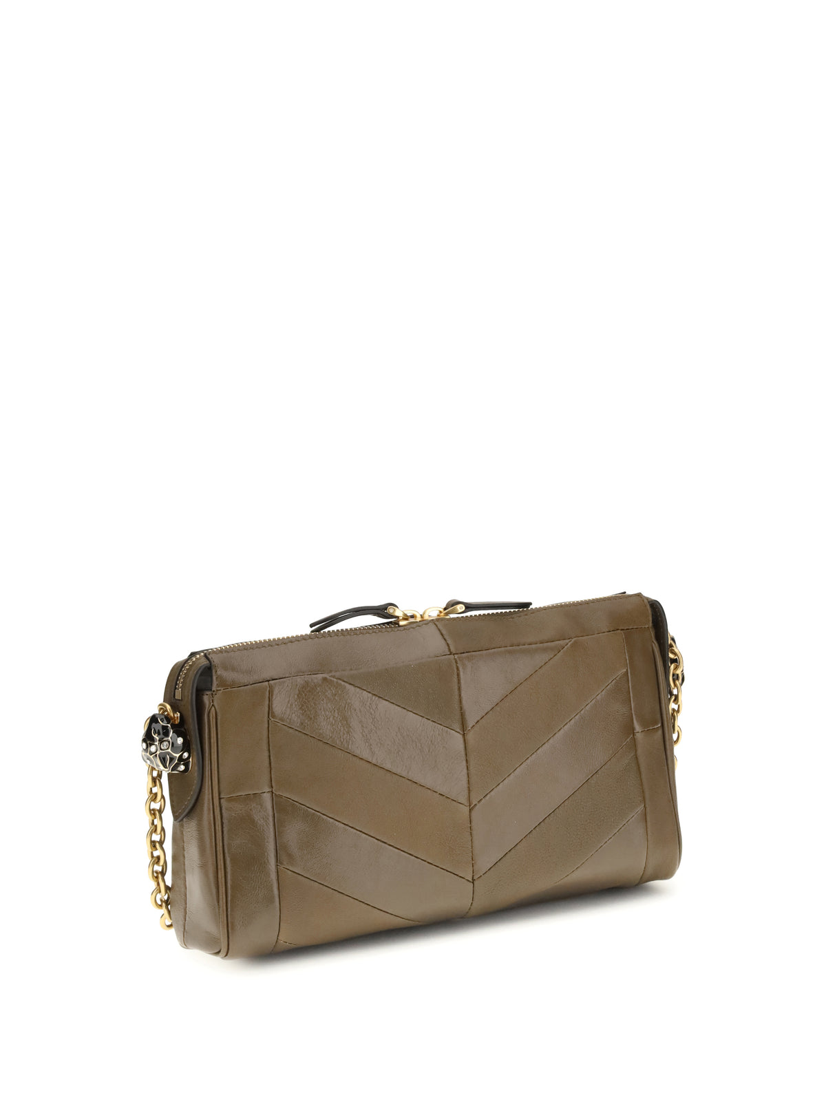 Valentino Garavani Women Small Panthea Chevron Nappa Shoulder Bag