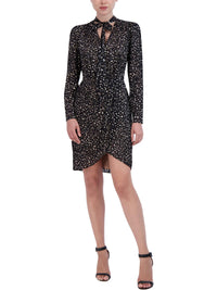 Bcbgmaxazria Wrap-Skirt Cocktail Dress