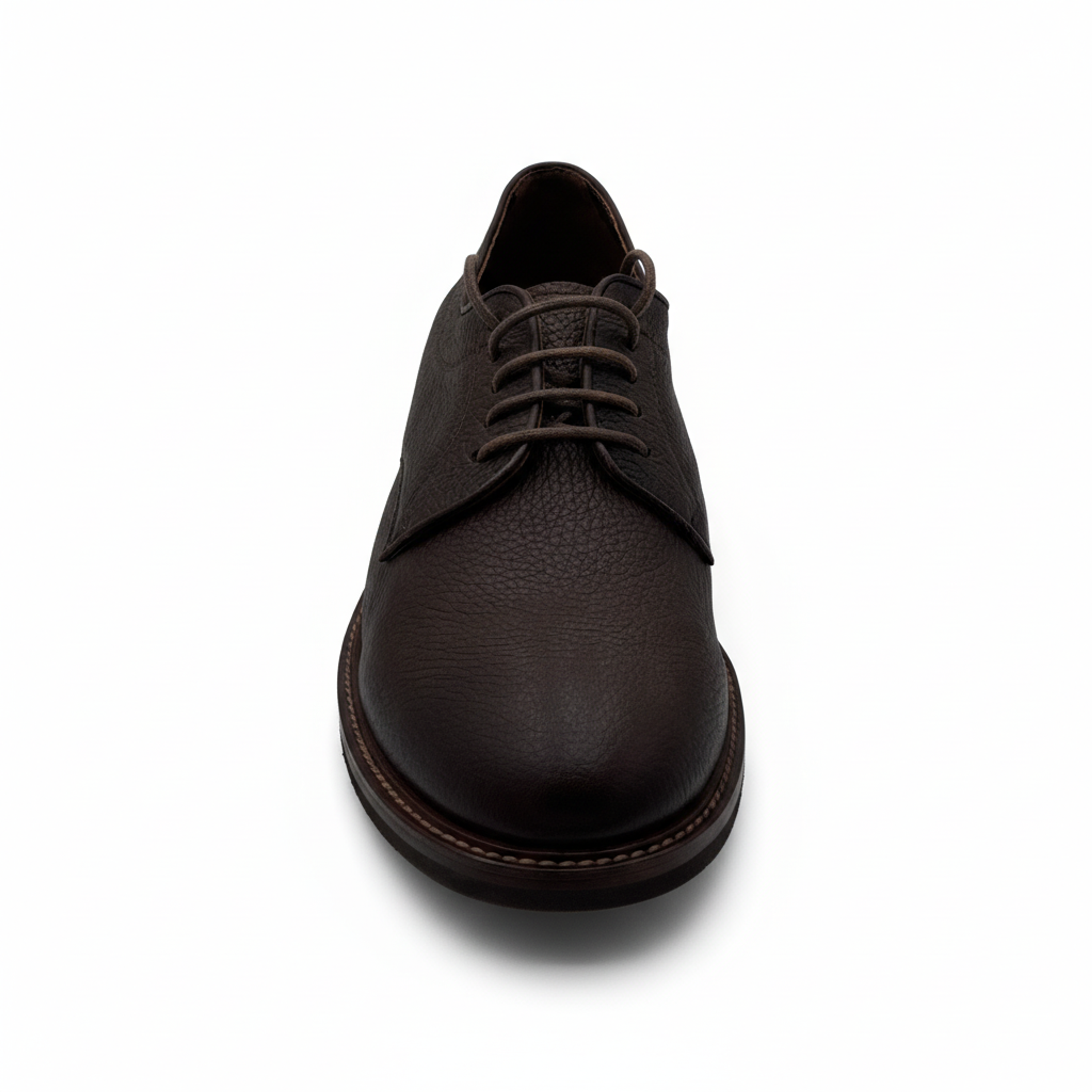 Brunello Cucinelli Grained Leather Lace-Up Derby Shoes