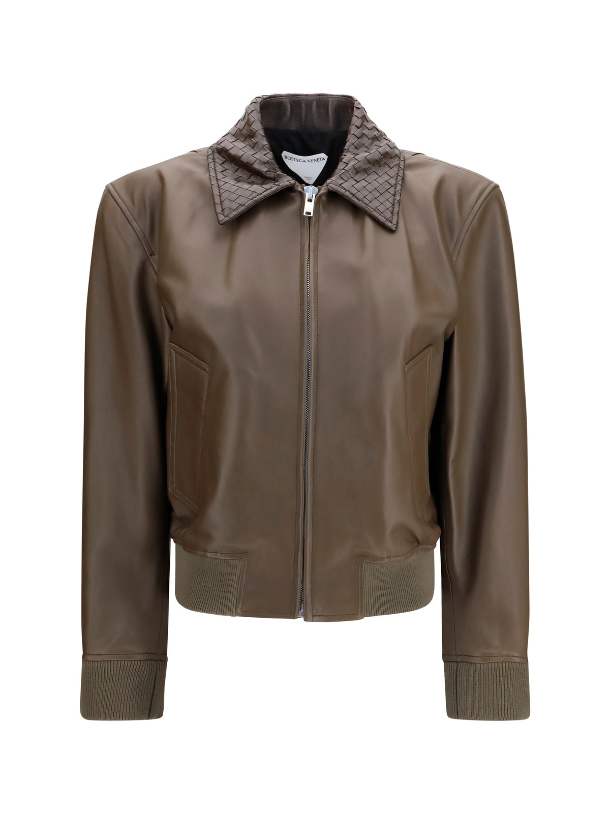BOTTEGA VENETA Bottega Veneta Women Glossy Leather Jacket