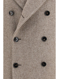 Tagliatore Men Chevron Coat
