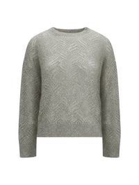 BRUNELLO CUCINELLI Brunello Cucinelli Women Openwork Sequined Crewneck Sweater