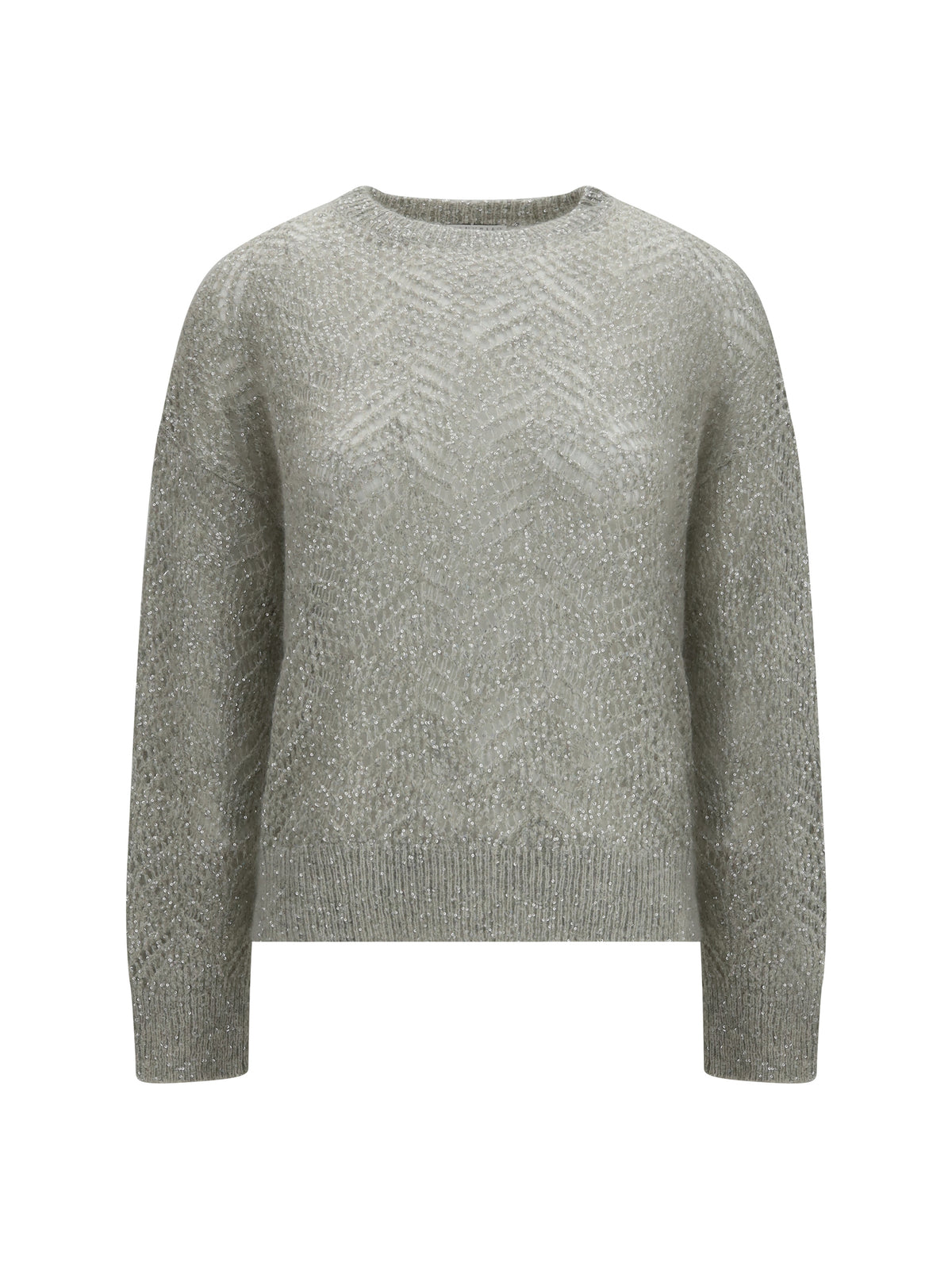 BRUNELLO CUCINELLI Brunello Cucinelli Women Openwork Sequined Crewneck Sweater