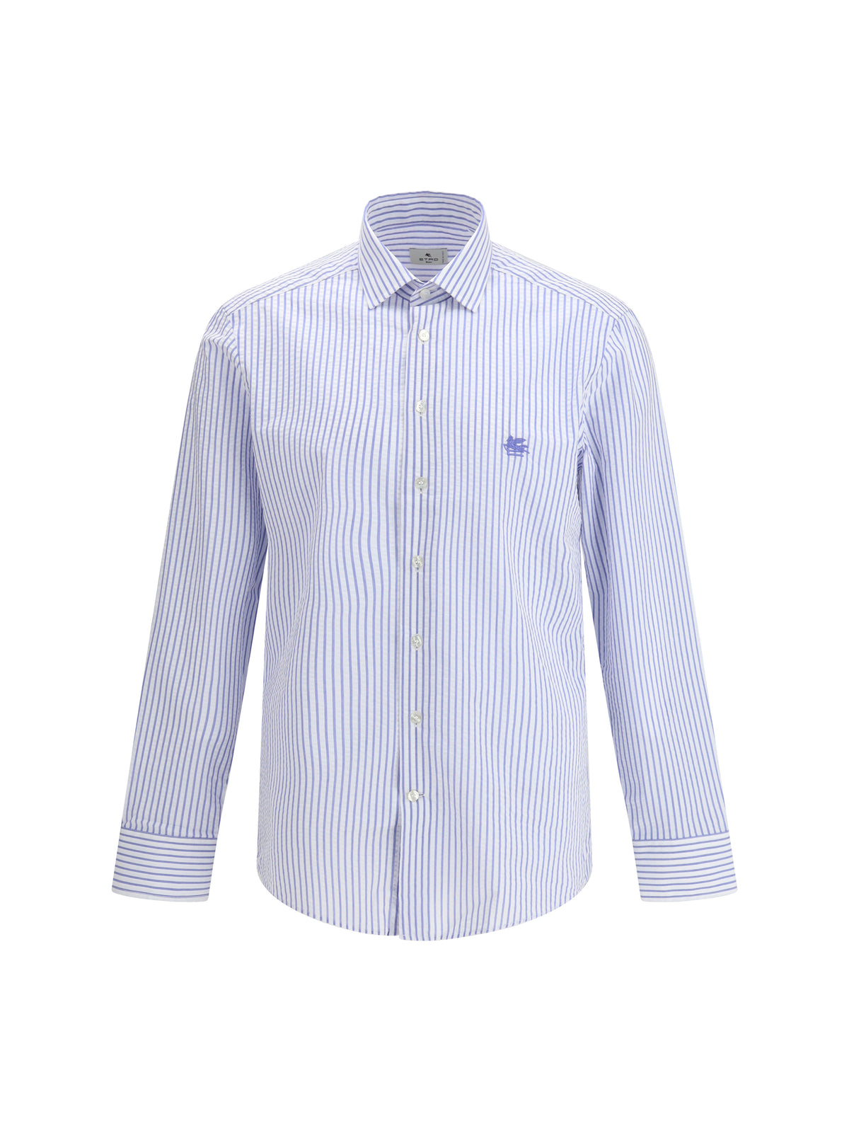 ETRO Etro Men Striped Cotton Shirt With An Embroidered Pegaso Logo On The Chest