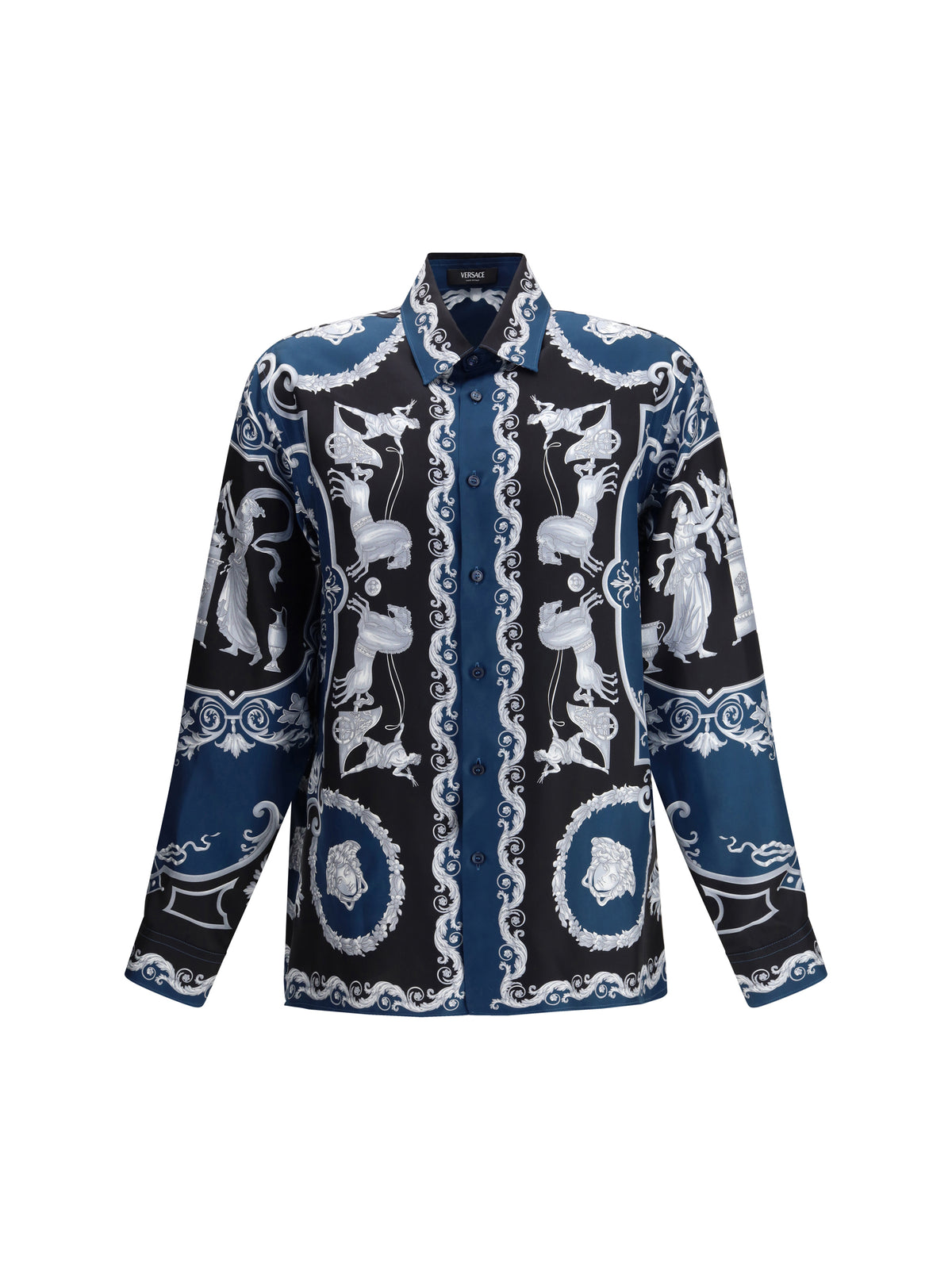 VERSACE Versace Men Regular-Fit Printed Silk Twill Shirt