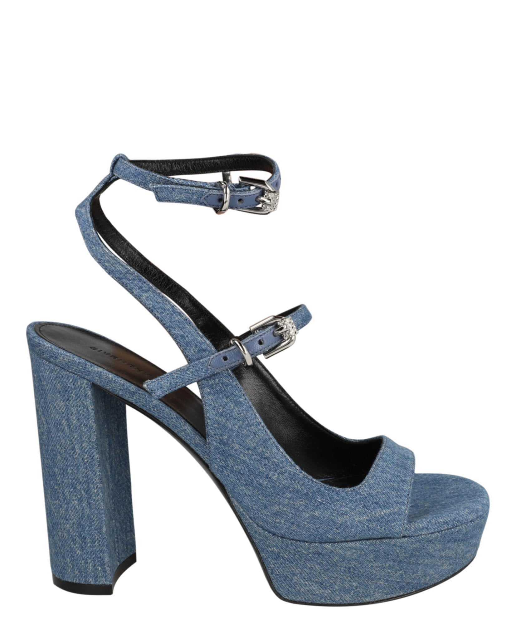 Givenchy Womens Voyou Platform Sandals In Denim