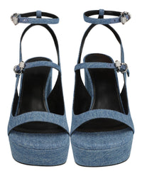 Givenchy Womens Voyou Platform Sandals In Denim