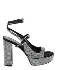 Givenchy Womens Voyou Crystal Embellished Platform Sandals
