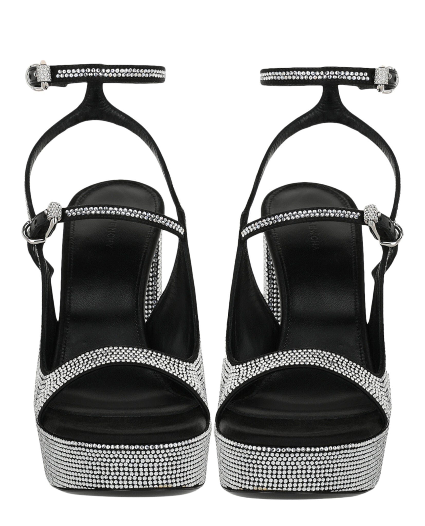 Givenchy Womens Voyou Crystal Embellished Platform Sandals