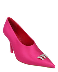 Givenchy Womens Show Pumps In Satin With Crystals Details