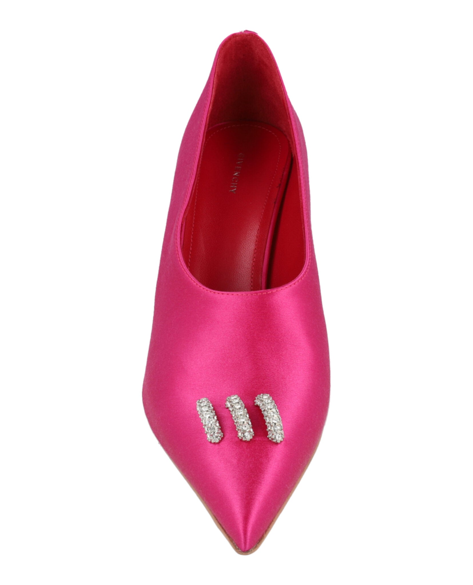 Givenchy Womens Show Pumps In Satin With Crystals Details