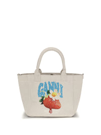 Ganni Women Small Easy Shoulder Bag With Strawberry Print