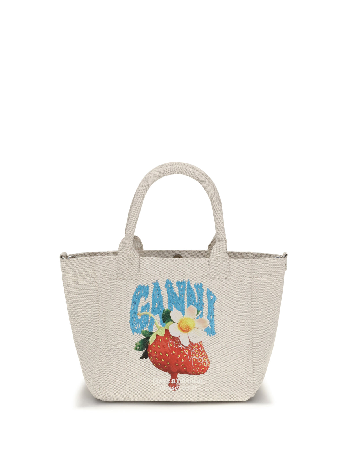 Ganni Women Small Easy Shoulder Bag With Strawberry Print