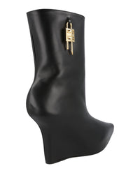 Givenchy Womens G-Lock Leather Wedge Boots