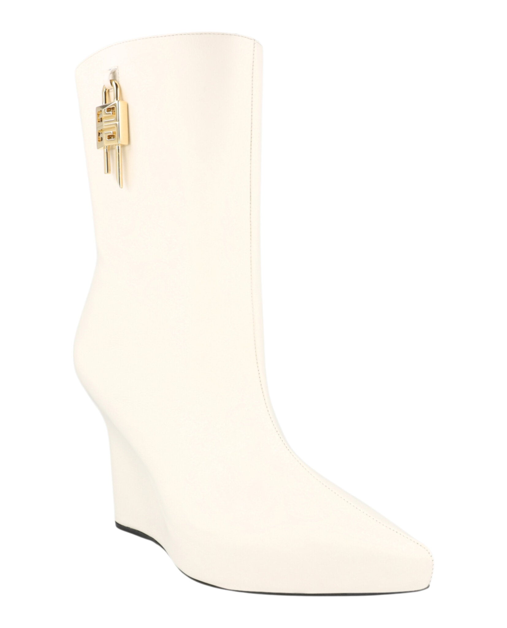 Givenchy Womens G-Lock Leather Wedge Boots