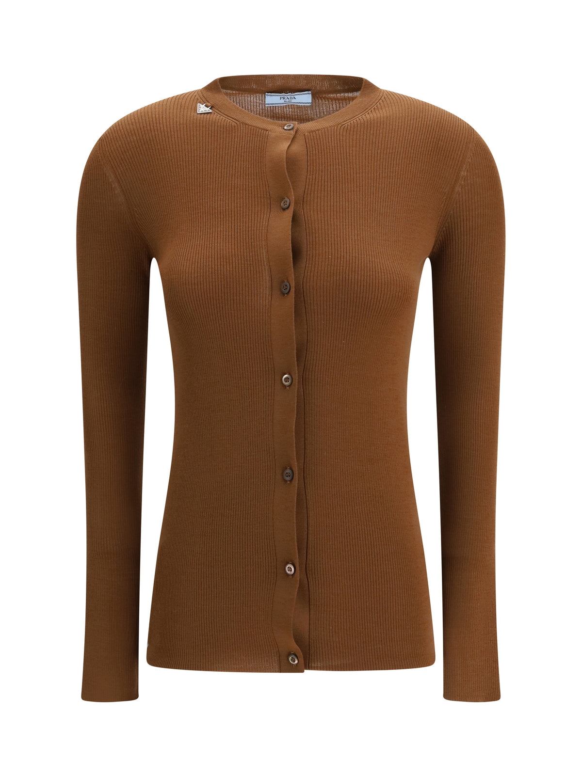 Prada Women Ribbed Wool Cardigan