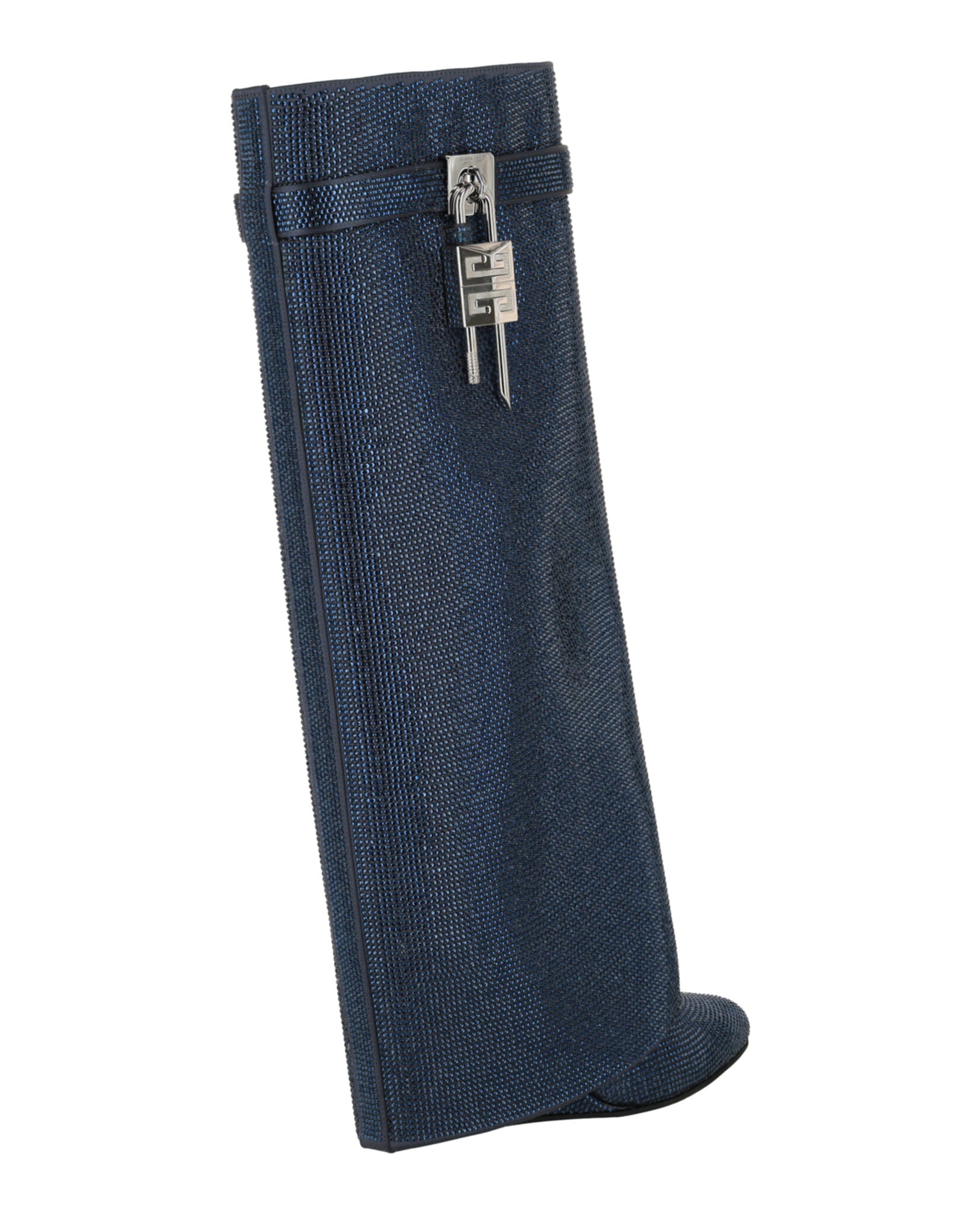 Givenchy Womens Shark Lock Wide Fit Pant Boots In Satin With