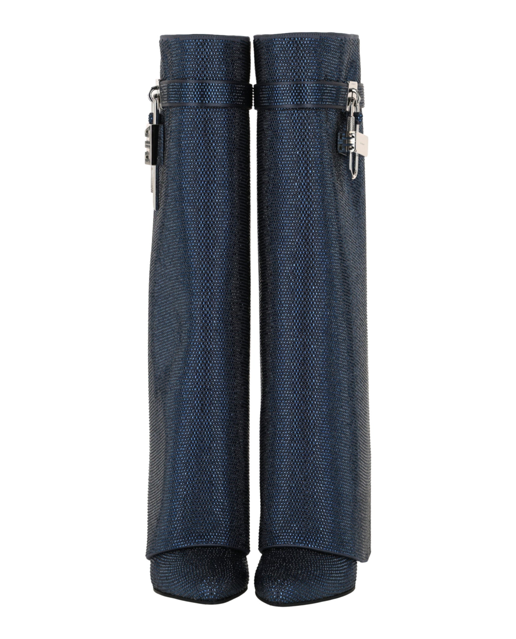 Givenchy Womens Shark Lock Wide Fit Pant Boots In Satin With