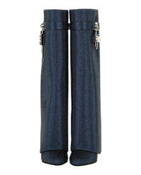Givenchy Womens Shark Lock Wide Fit Pant Boots In Satin With Strass