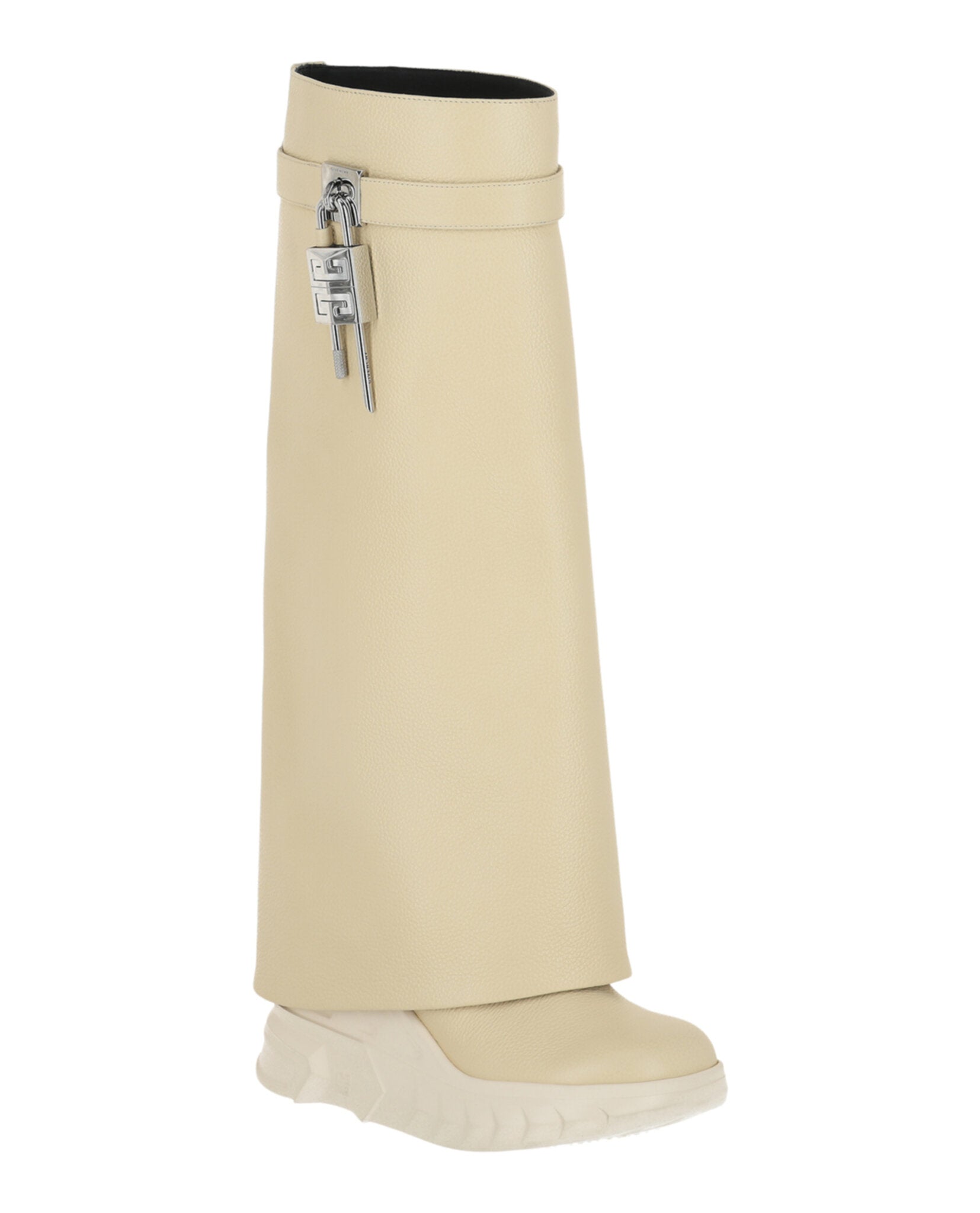 Givenchy Womens Shark Lock Biker Boots In Grained Leather – Bluefly
