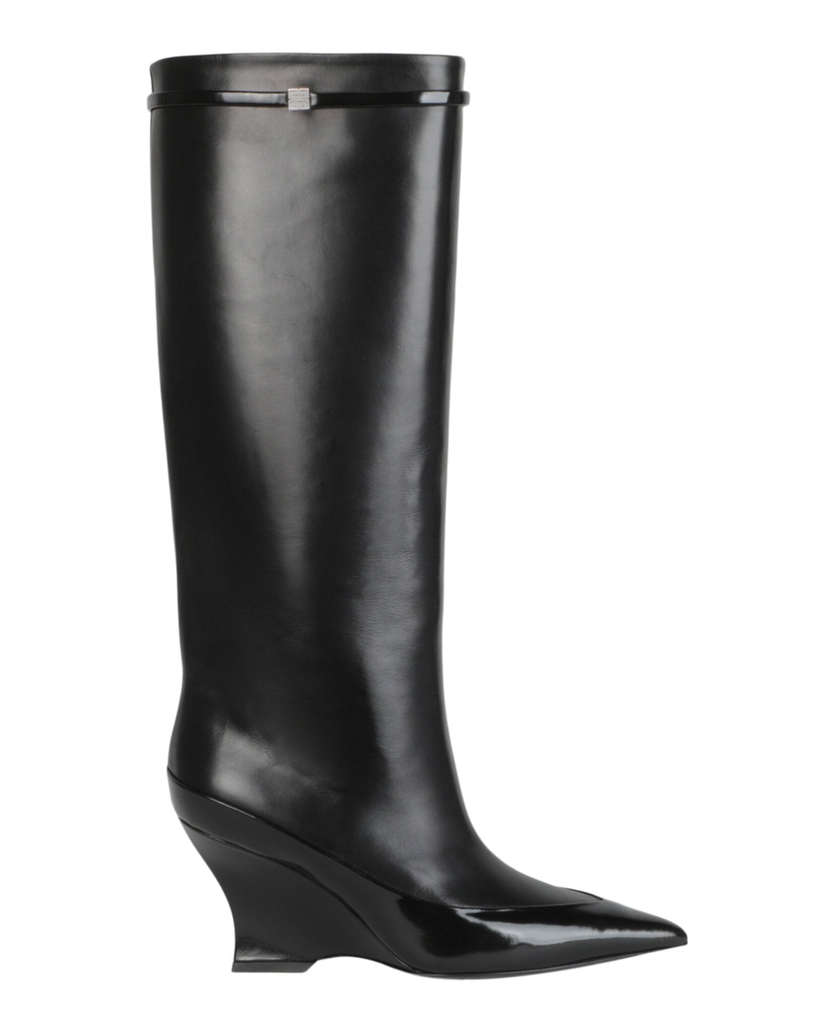 Givenchy Womens Raven Tall Leather Wedge Boots