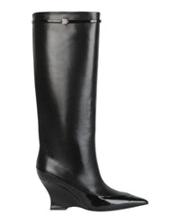 Givenchy Womens Raven Tall Leather Wedge Boots