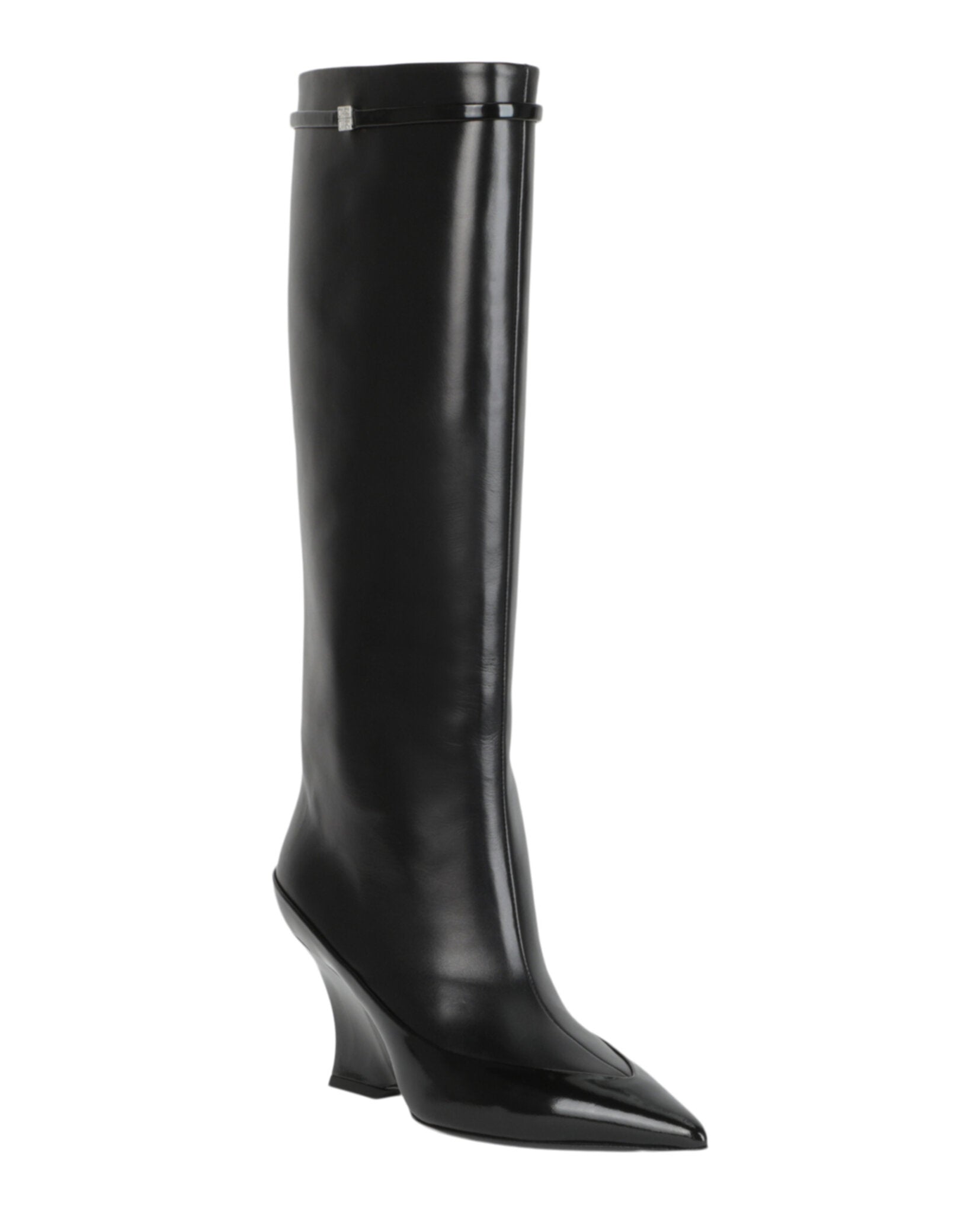 Givenchy Womens Raven Tall Leather Wedge Boots