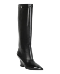 Givenchy Womens Raven Tall Leather Wedge Boots