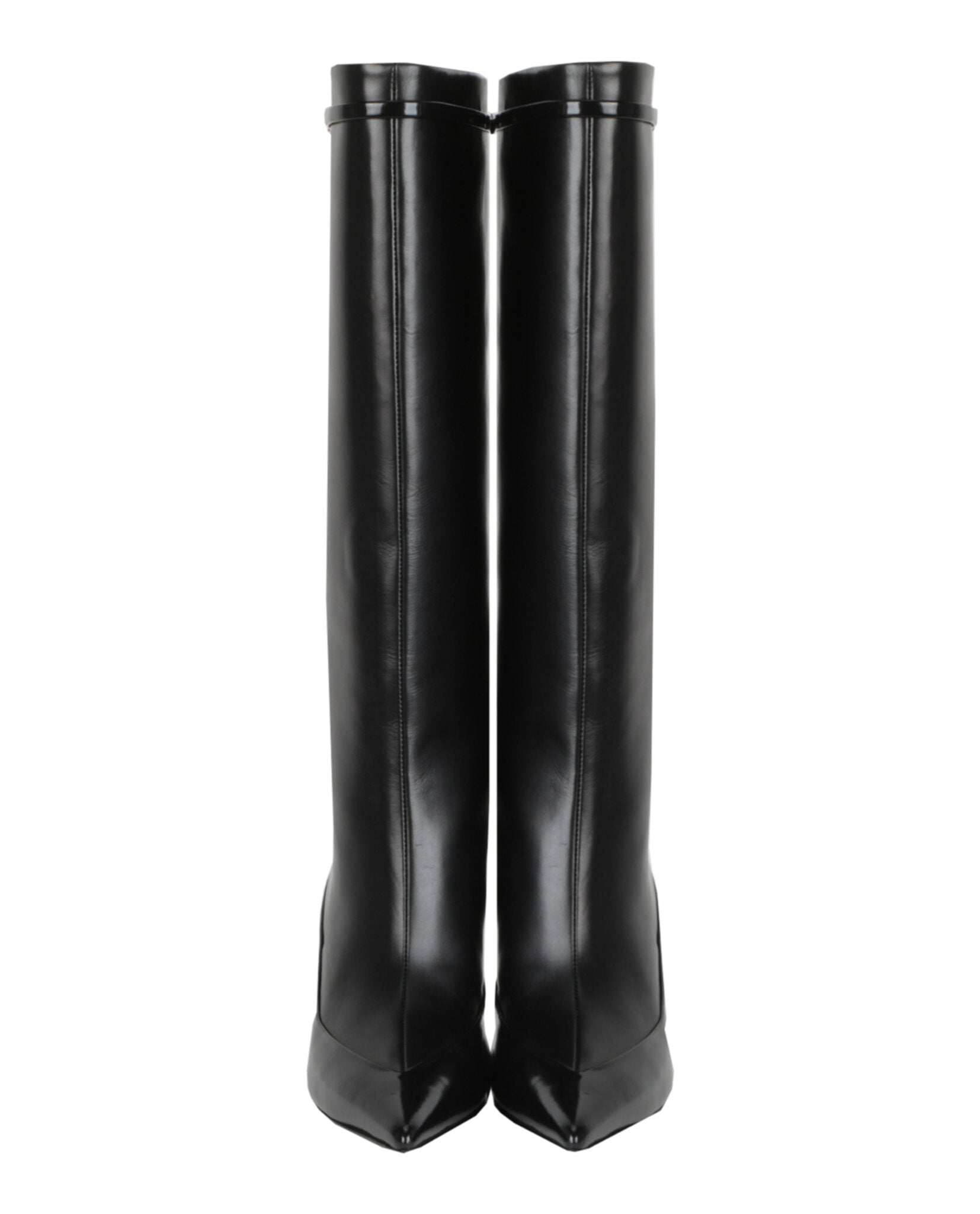 Givenchy Womens Raven Tall Leather Wedge Boots