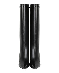 Givenchy Womens Raven Tall Leather Wedge Boots