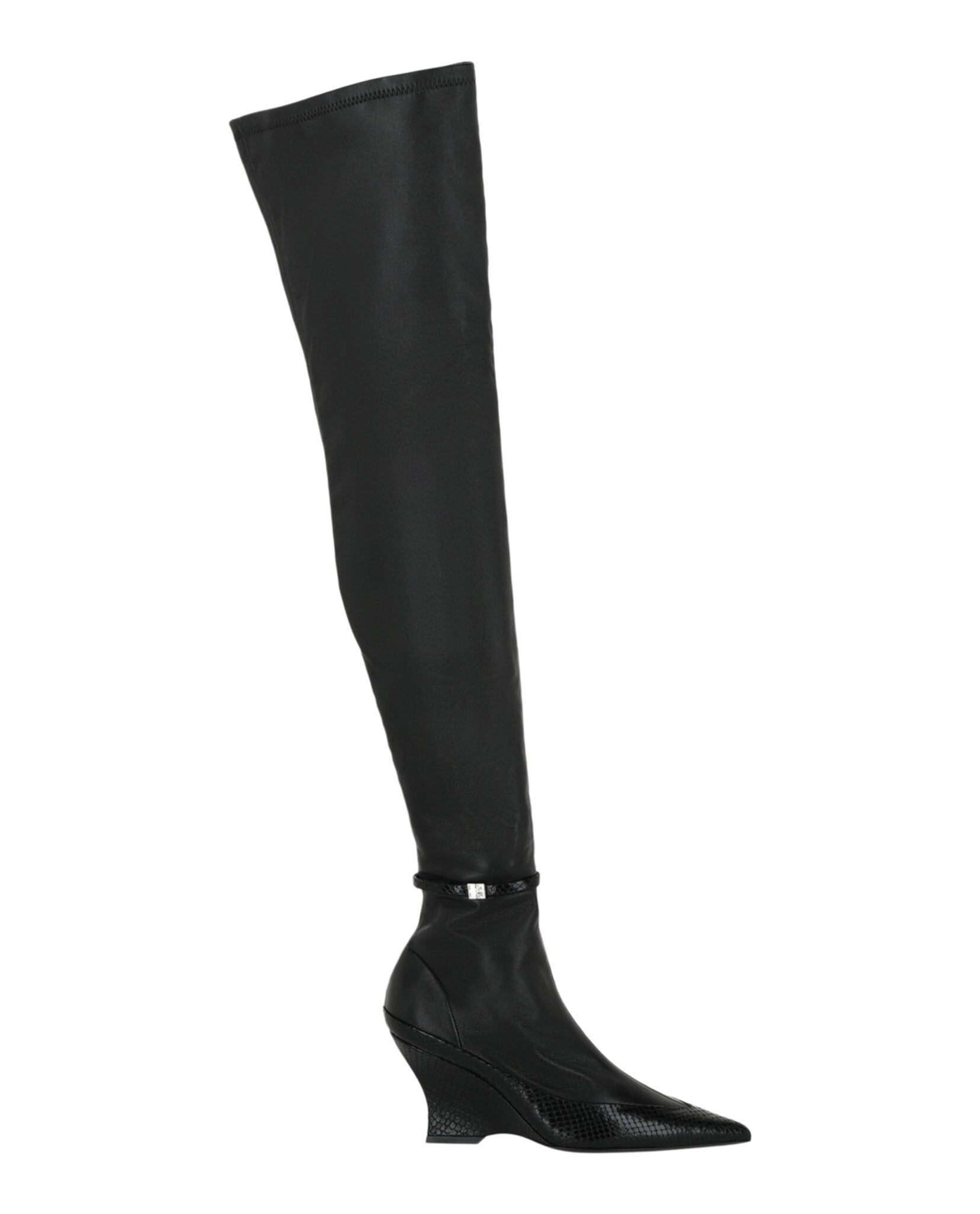 Givenchy Womens Raven Over-The-Knee Boots In Leather