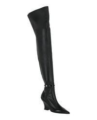 Givenchy Womens Raven Over-The-Knee Boots In Leather
