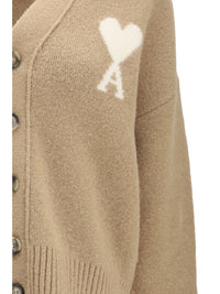 Ami Paris Women Ami De Coeur Cardigan In Alpaca