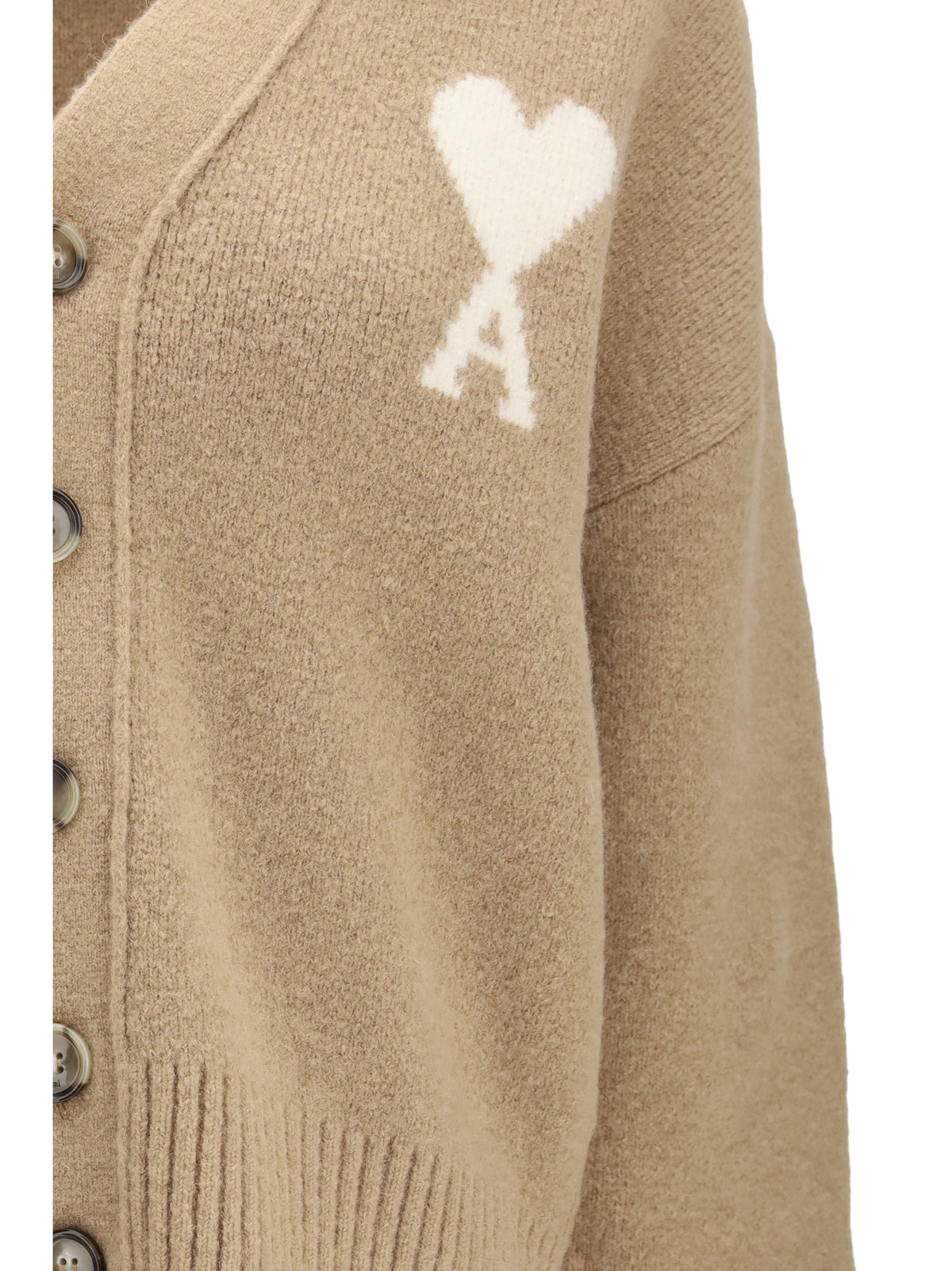 Ami Paris Women Ami De Coeur Cardigan In Alpaca