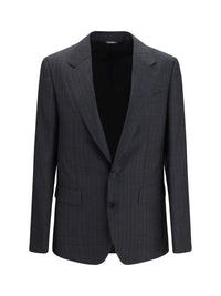 Dolce & Gabbana Men Virgin Wool Single-Breasted Blazer
