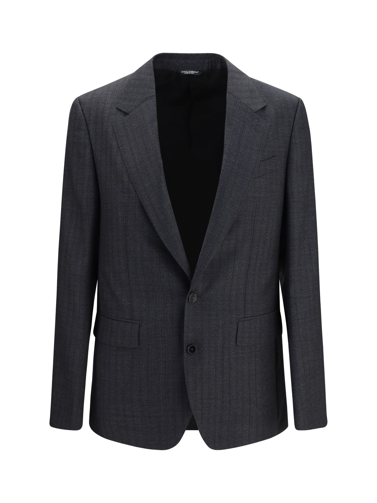 Dolce & Gabbana Men Virgin Wool Single-Breasted Blazer
