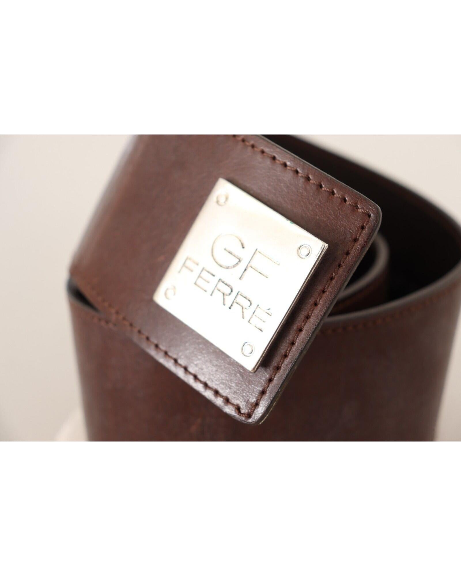 GF Ferre  Women's Brown Leather Belt