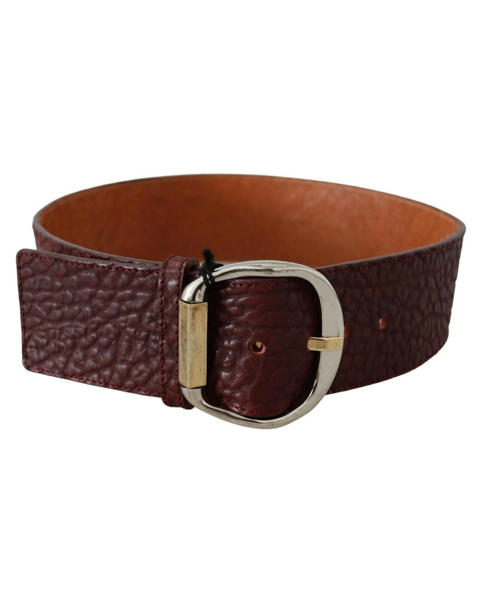 GF Ferre Leather Belt Wide Buckle
