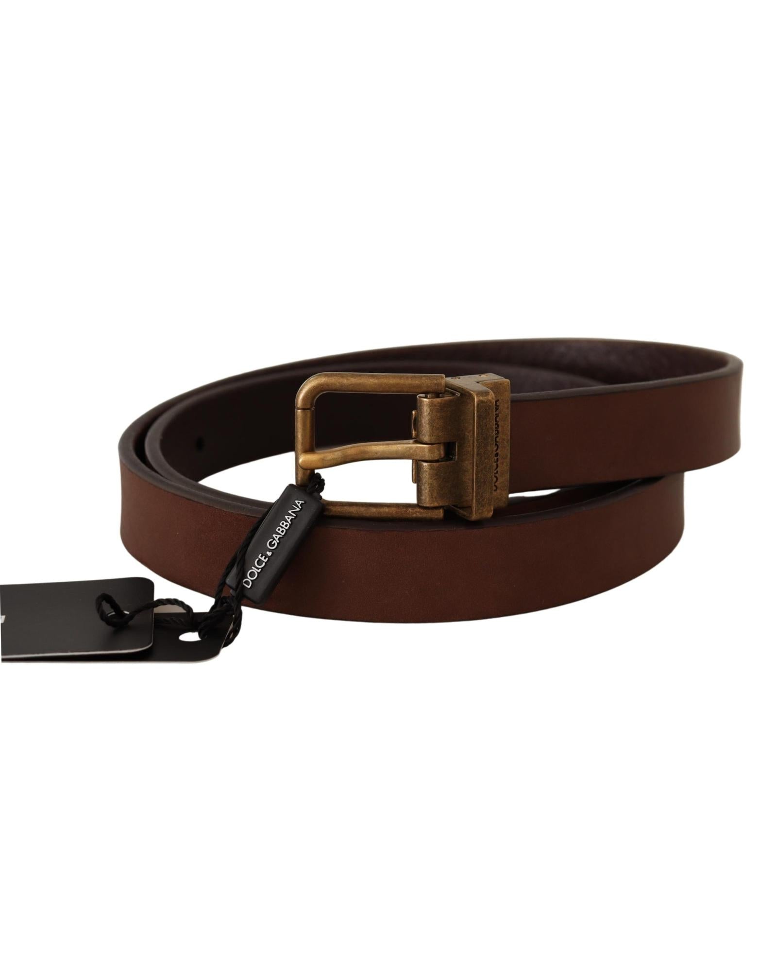 Dolce & Gabbana Dolce Gabbana Leather Belt 85 Brown