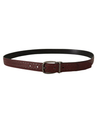 Dolce & Gabbana Reversible Leather Belt - Burgundy