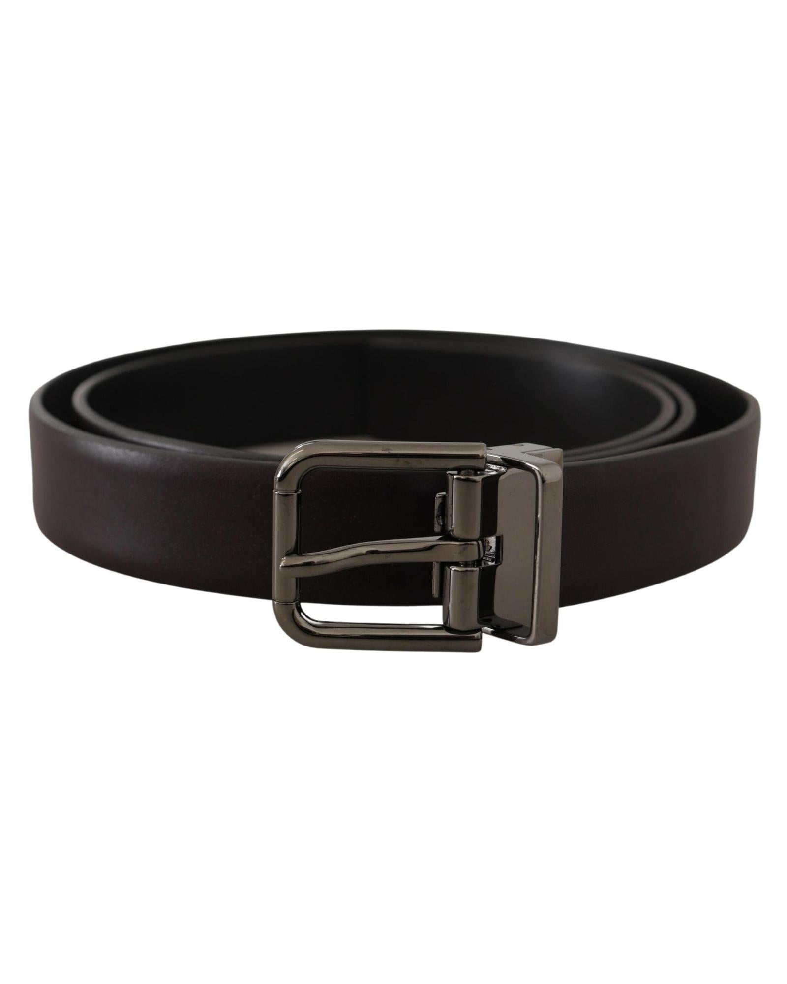 Dolce & Gabbana  Mens Leather Belt with Metal Buckle