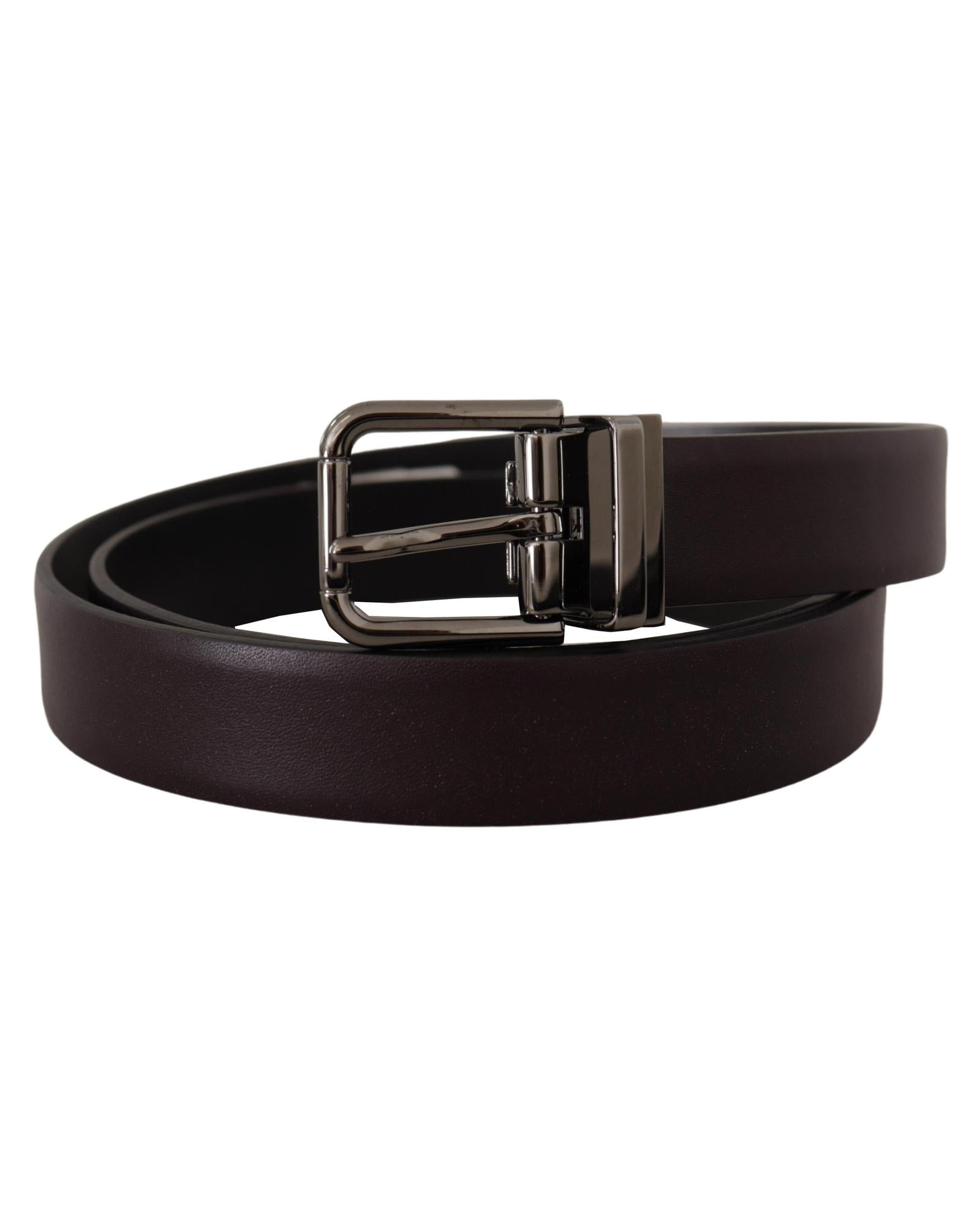 Dolce & Gabbana  Mens Leather Belt with Metal Buckle