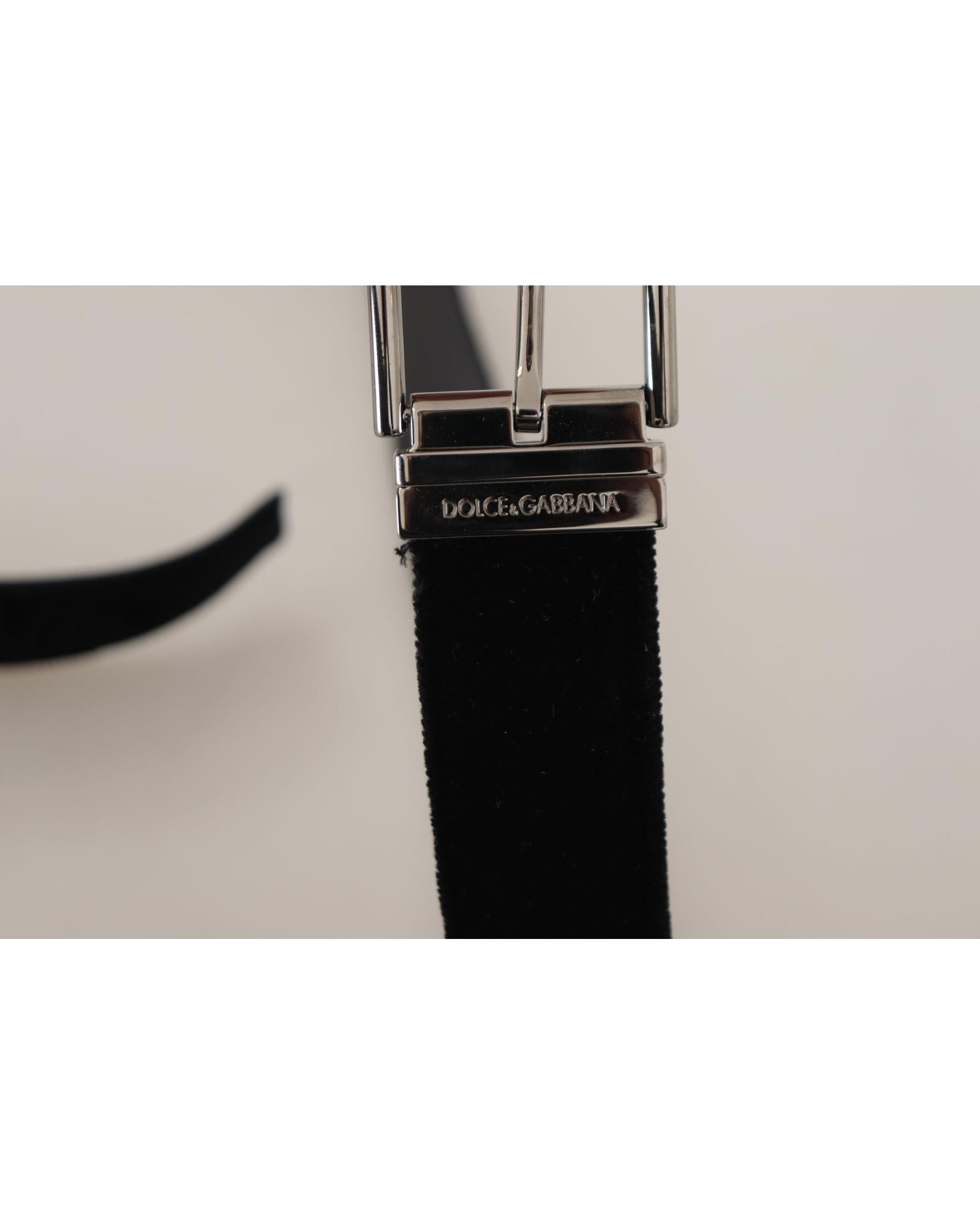 Dolce & Gabbana  Black Velvet Belt