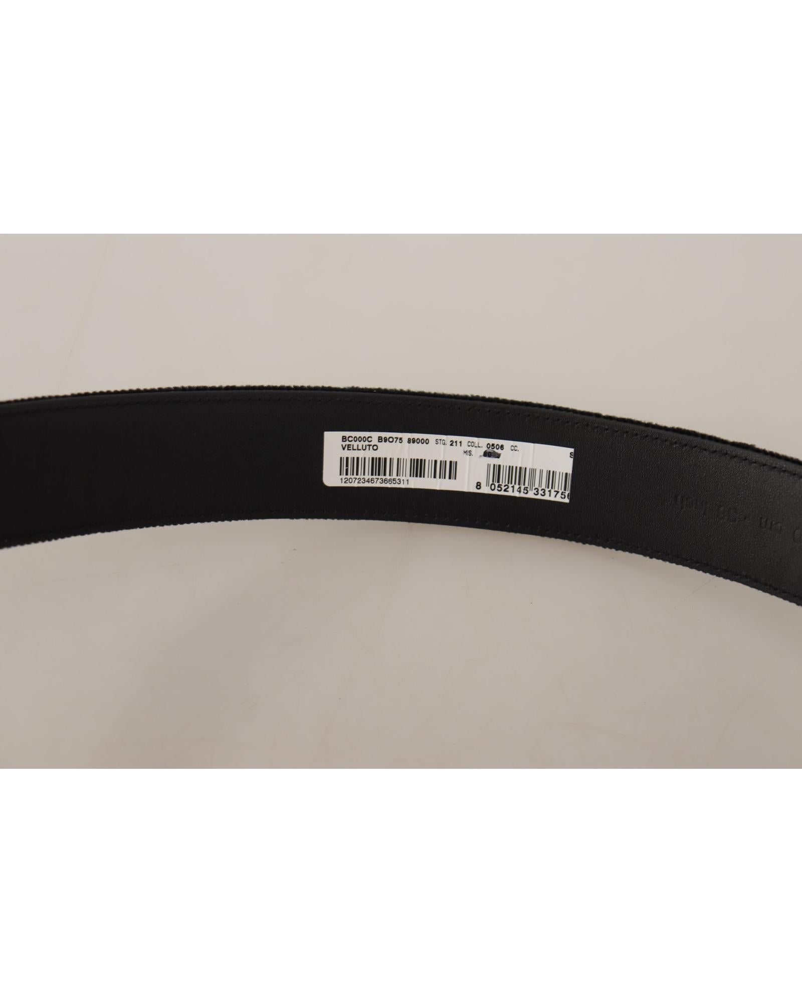 Dolce & Gabbana  Black Velvet Belt