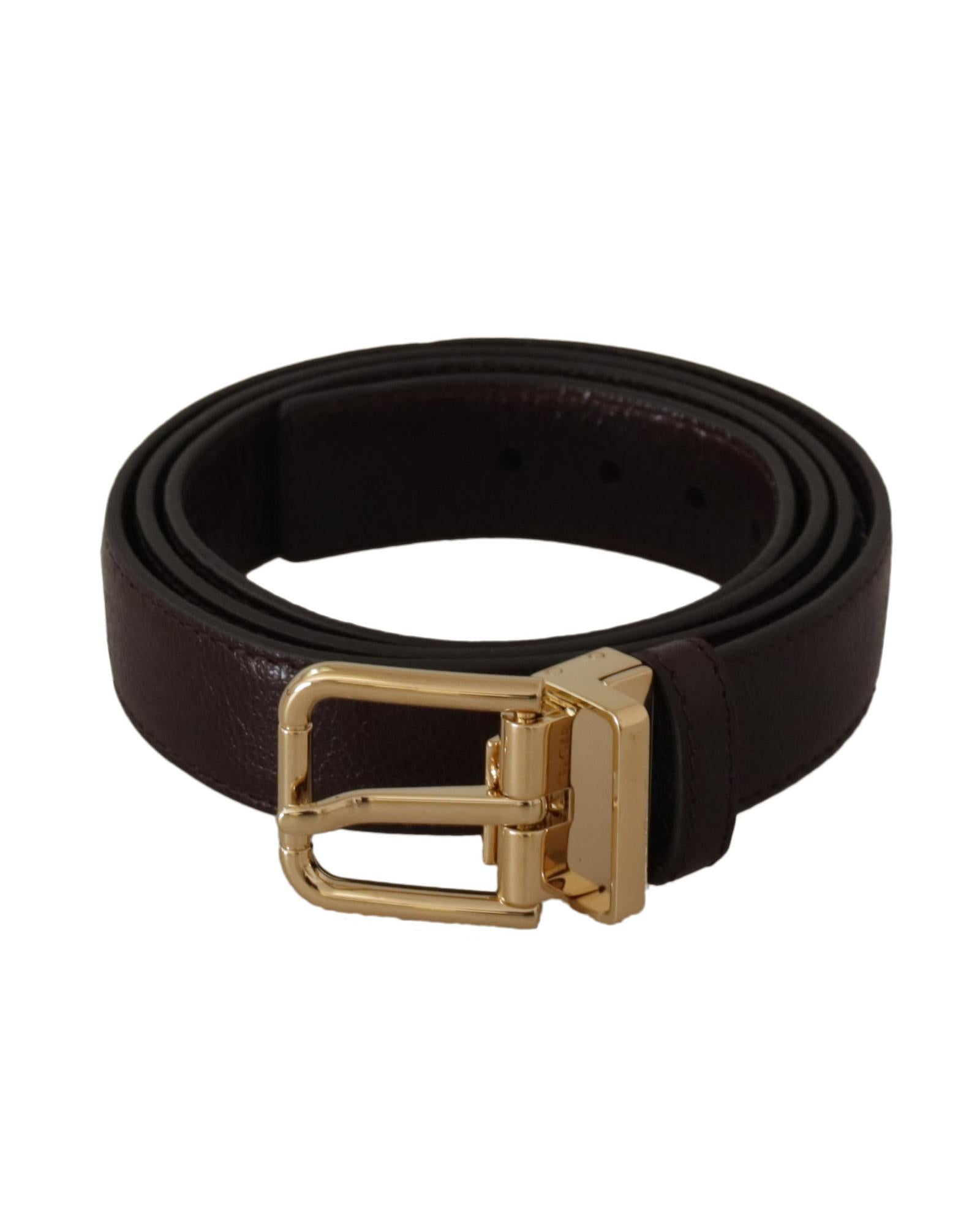 Dolce & Gabbana Women's Brown Leather Belt 95 Brown