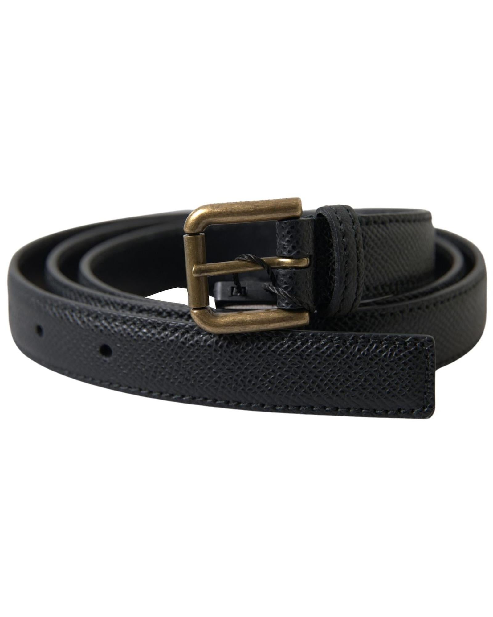 Dolce & Gabbana Men's Black Leather Belt