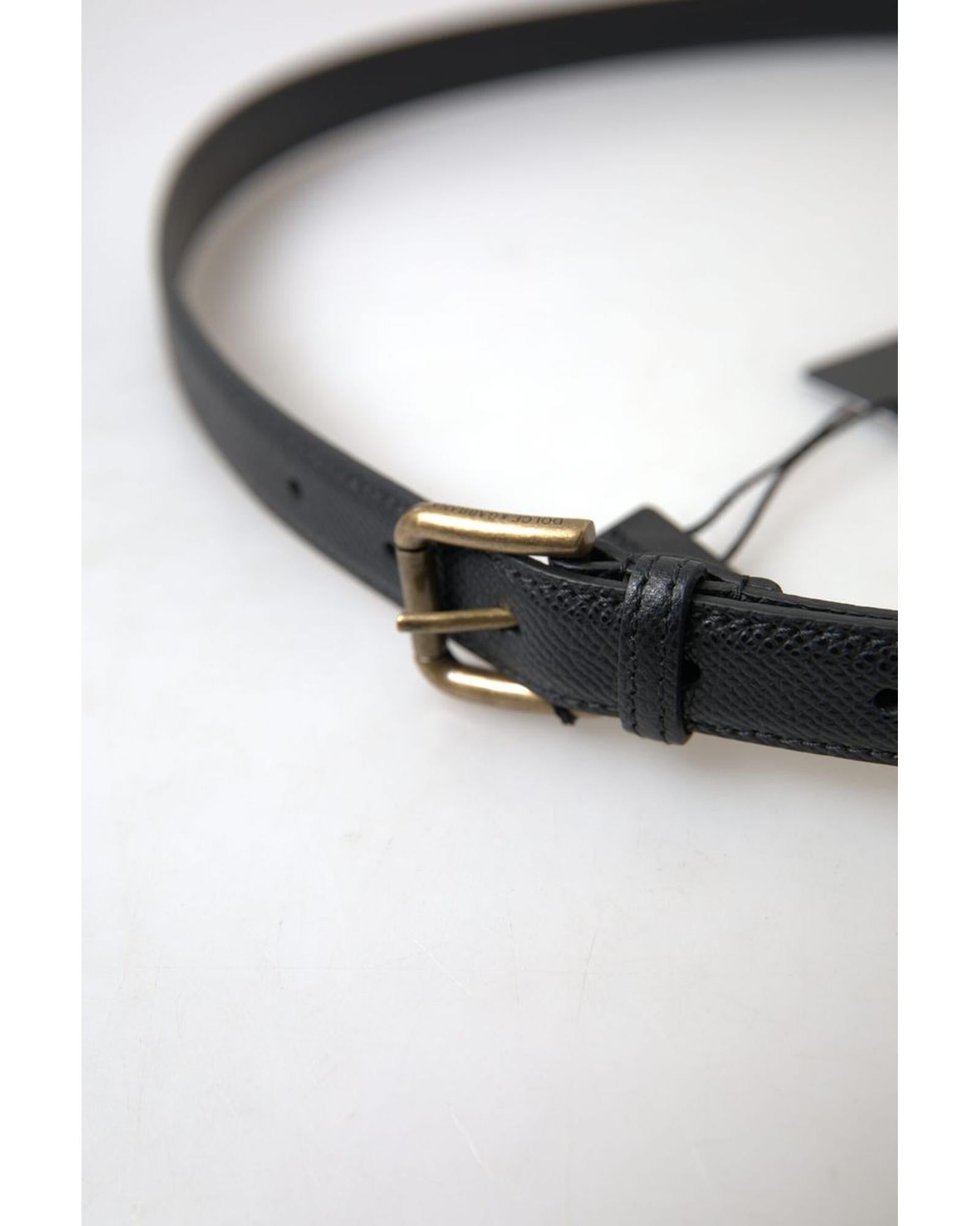 Dolce & Gabbana Men's Black Leather Belt