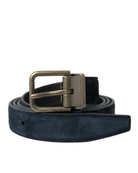 Dolce & Gabbana Suede Leather Metal Buckle Belt Blue